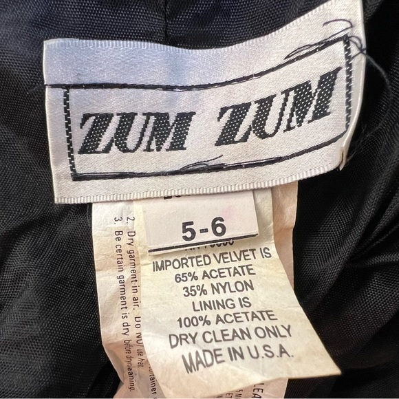 Zum Zum Vintage Black Velvet 90s Sequins Silver Beaded Halter Long 5-6 Dress XS - Picture 6 of 6